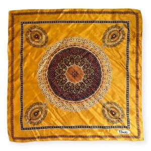 Vintage Paoli Golden Yellow Square Scarf